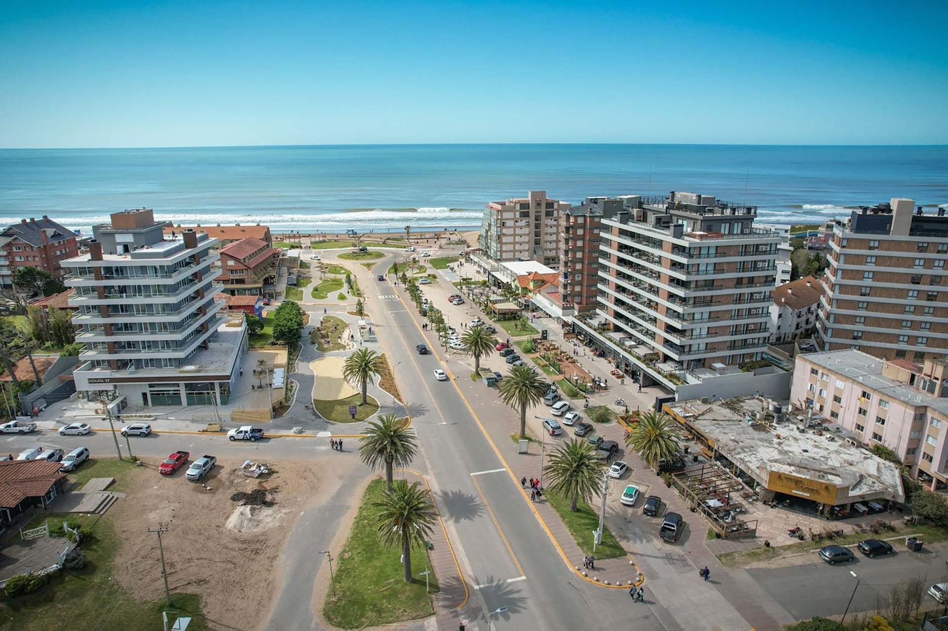 Vista aérea de la costa de Pinamar